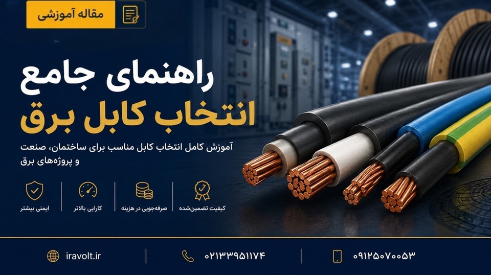 راهنمای جامع انتخاب کابل برق | آموزش کامل انتخاب کابل مناسب برای ساختمان، صنعت و پروژههای برق