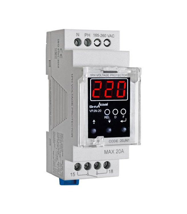 محافظ ولتاژ تک فاز دیجیتال شیوا امواج مدل VPJN-20