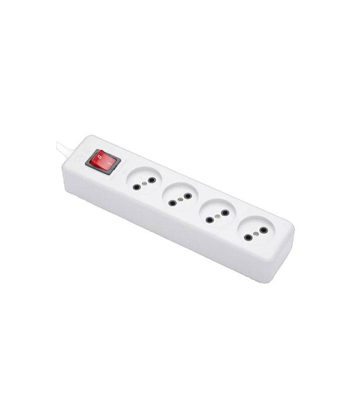 چهار خانه بدون ارت مغزی پلیآمید پارت الکتریک 4 socket polyamide power strip without earth Part Electric
