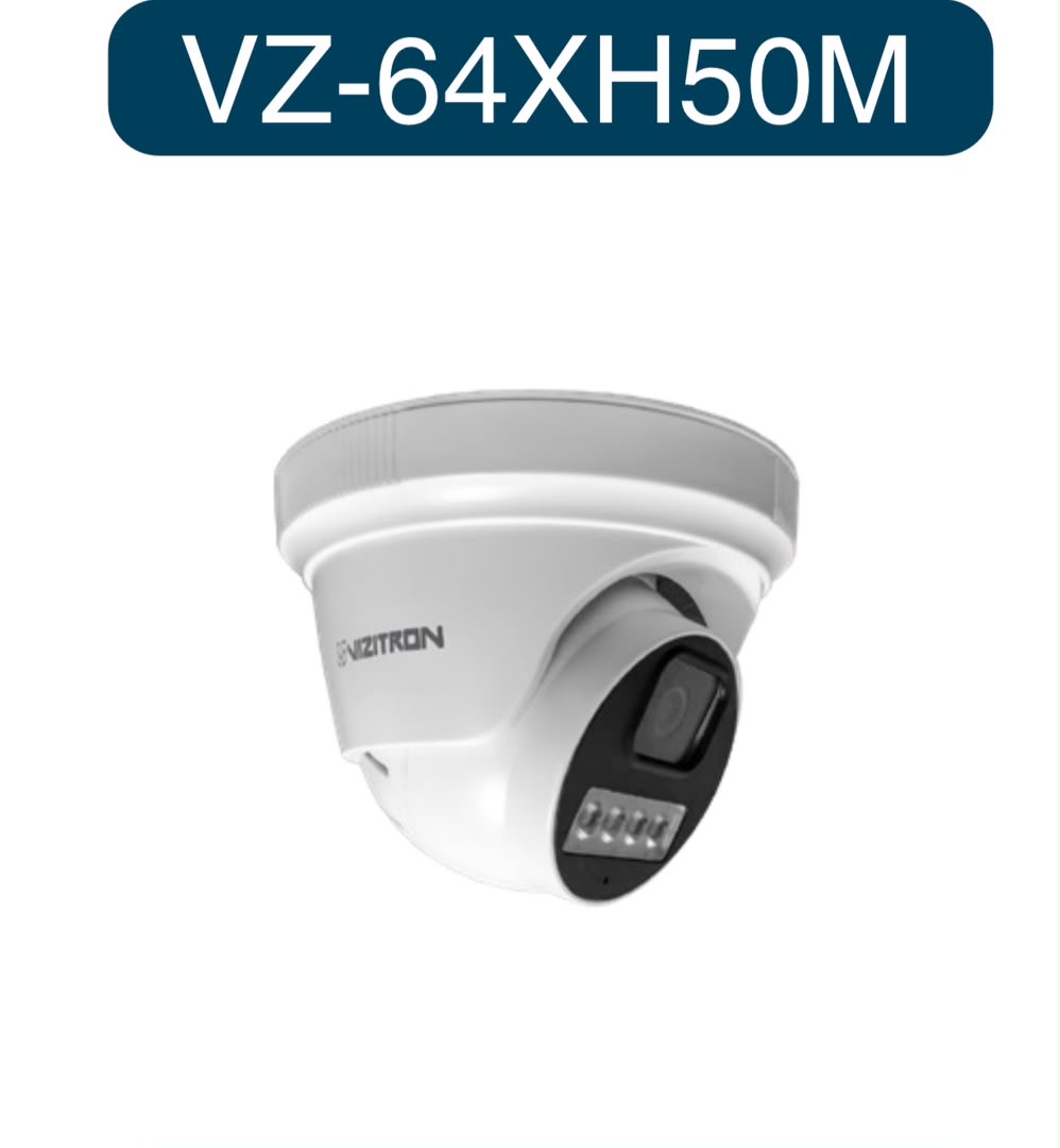 دوربین مداربسته دام ویزیترون مدل VZ-64XH50M کیفیت 5MP دید در شب رنگی و میکروفون‌دار
