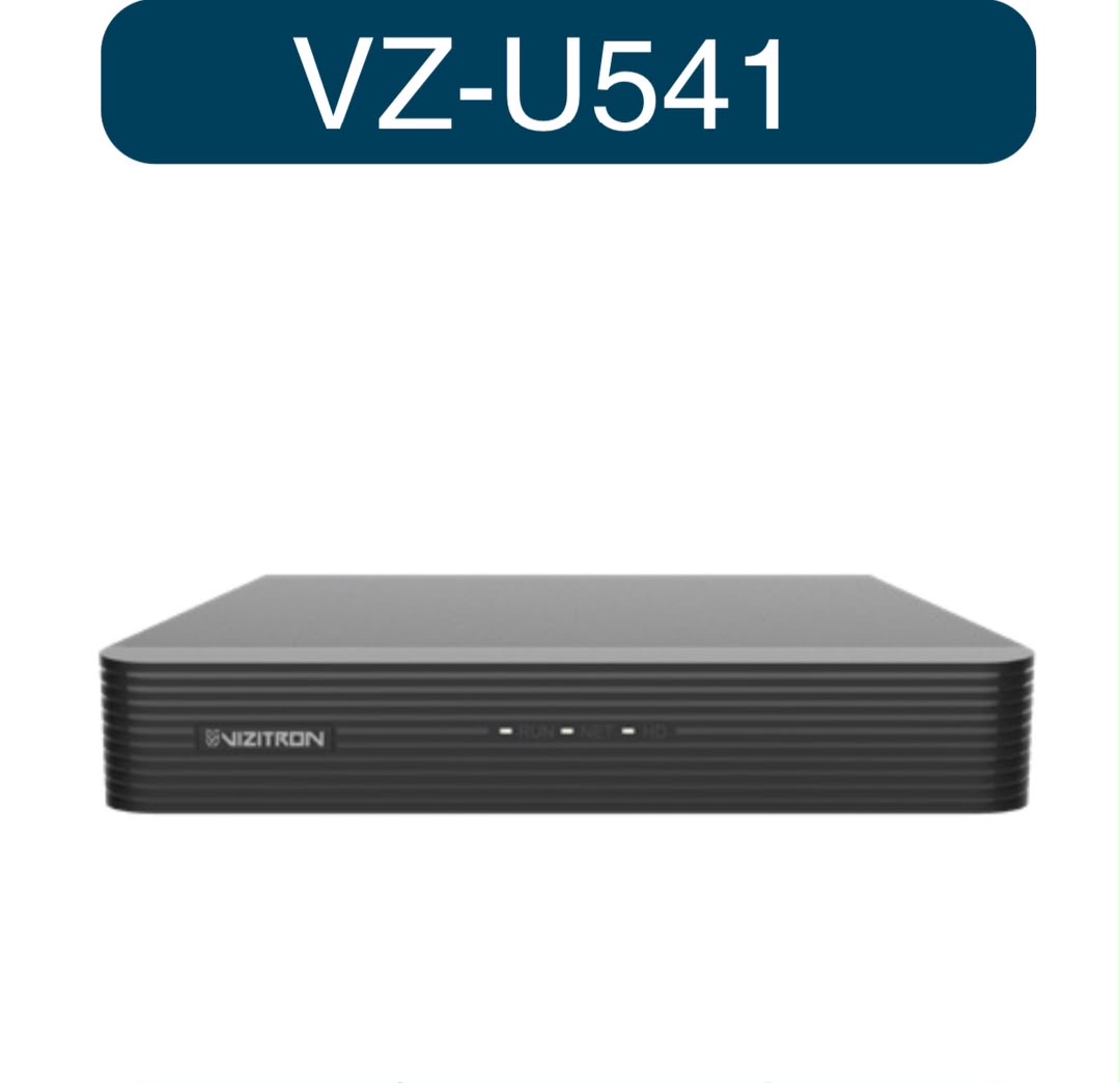 دستگاه DVR ویزیترون مدل VZ-U541 چهار کانال 5MP-N ترکیبی (XVR) با پشتیبانی از دوربین IP