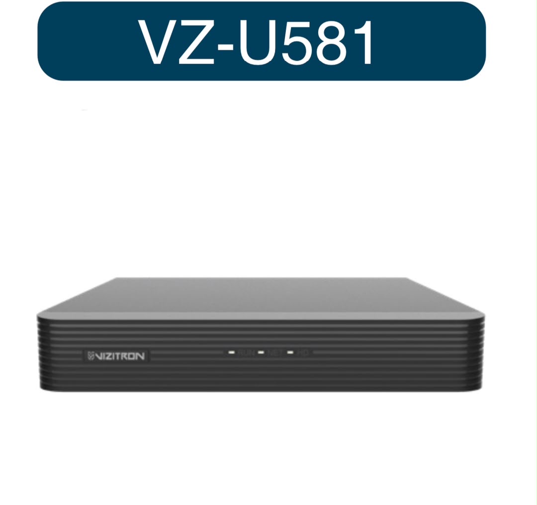 دی وی آر ۸ کانال ویزیترون مدل VZ-U581 با قابلیت اتصال ۱۲ دوربین (۸ آنالوگ + ۴ آی‌پی)