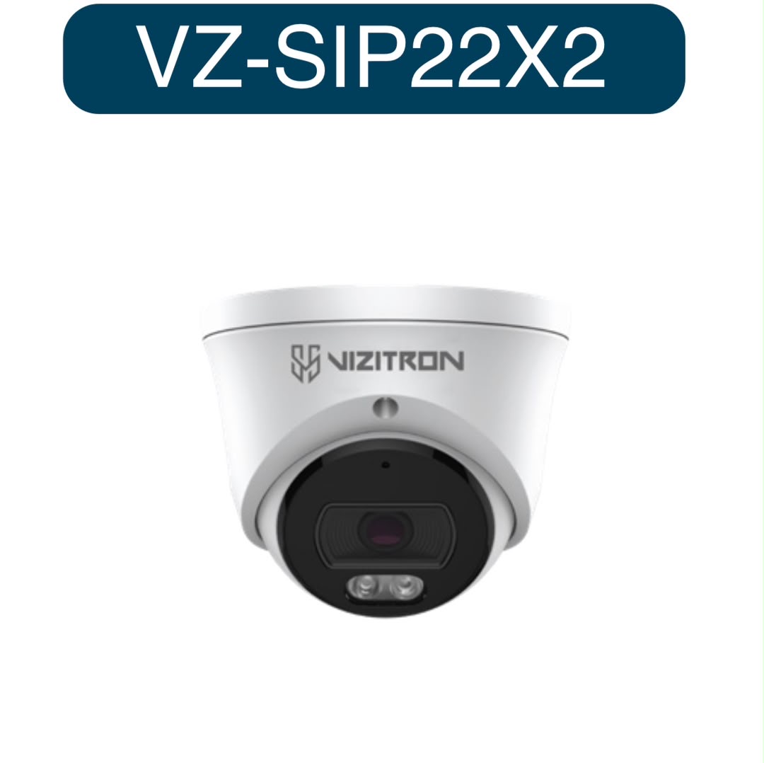 دوربین IP دام ویزیترون VZ-SIP22X2 با رزولوشن ۲ مگاپیکسل، لنز ۲.۸ میلی‌متری و میکروفون داخلی