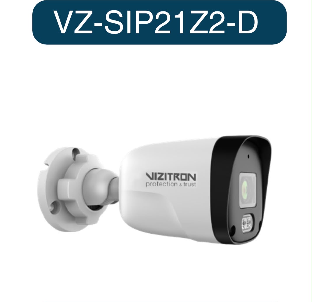 دوربین IP بالت ویزیترون VZ-SIP21Z2-D با دید در شب رنگی وارم‌لایت و مادون قرمز