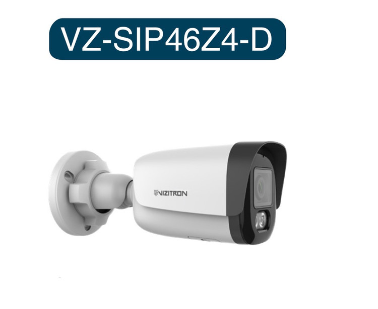 دوربین بالت ۴ مگاپیکسلی ویزیترون مدل VZ-SIP46Z4-D با قابلیت دید در شب رنگی و مادون قرمز