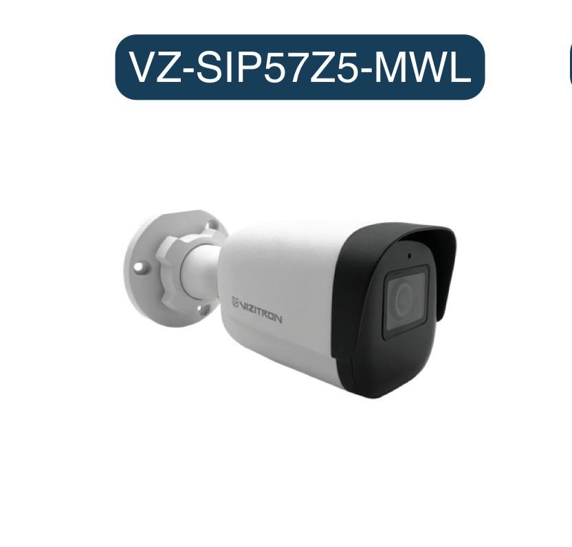 دوربین بالت ۵ مگاپیکسل ویزیترون مدل VZ-SIP57Z5-MWL با قابلیت اتصال آلارم و میکروفون داخلی