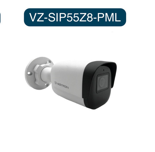 دوربین بالت ۸ مگاپیکسل 4K ویزیترون مدل VZ-SIP55Z8-PML با دید در شب ۸۰ متر و بدنه فلزی