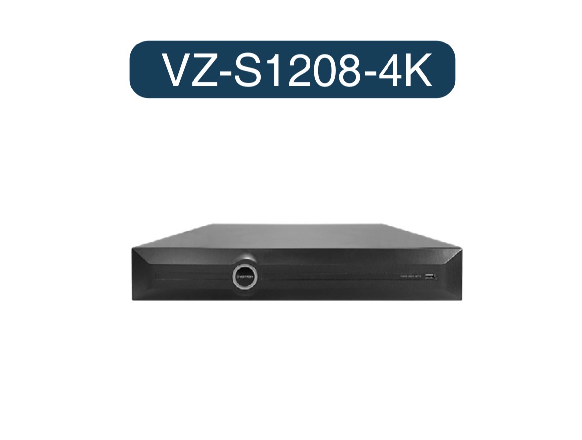 دستگاه ضبط کننده تصویر 20 کاناله VIZITRON مدل VZ-S1208-4K | پشتیبانی تا 8MP و 10TB هارد