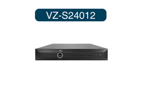 دستگاه ضبط کننده NVR ویزیترون VZ-S24012 با پشتیبانی از هوش مصنوعی، تشخیص چهره، رزولوشن 16 مگاپیکسل و پهنای باند 400Mbps.