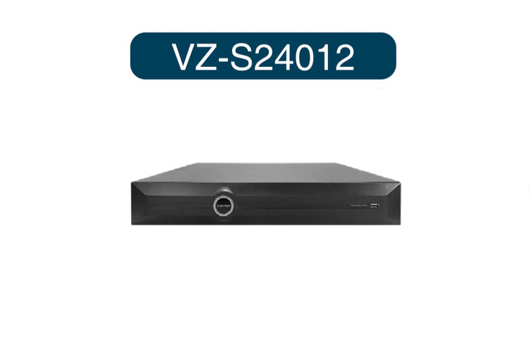 دستگاه ضبط کننده NVR ویزیترون VZ-S24012 با پشتیبانی از هوش مصنوعی، تشخیص چهره، رزولوشن 16 مگاپیکسل و پهنای باند 400Mbps.