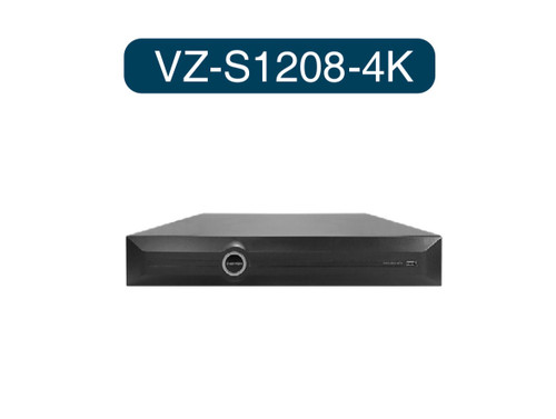 دستگاه NVR ویزیترون VZ-S8808-4K، دارای 80 کانال ورودی تصویر، رزولوشن 16 مگاپیکسل، پشتیبانی از 8 هارد دیسک و هوش مصنوعی