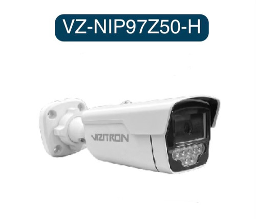دوربین بولت 5 مگاپیکسلی ویزیترون VZ-NIP97Z50-H با قابلیت تشخیص هوشمند انسان و خودرو، دید در شب رنگی و بدنه فلزی