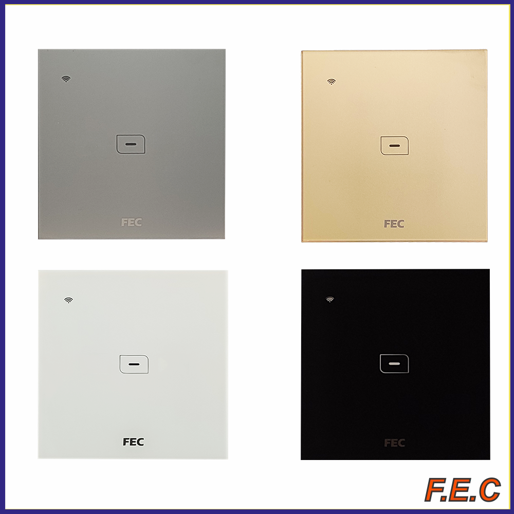 کلید یک پل لمسی و هوشمند FEC مدل FEC-SW-01 با پنل شیشه‌ای ضد خش و کنترل Smart Life